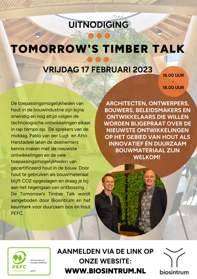 Uitnodiging Tomorrow's Timber Talk