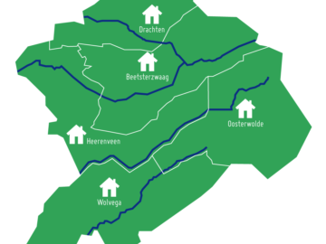 Kaart van Regio Deal Zuidoost Friesland