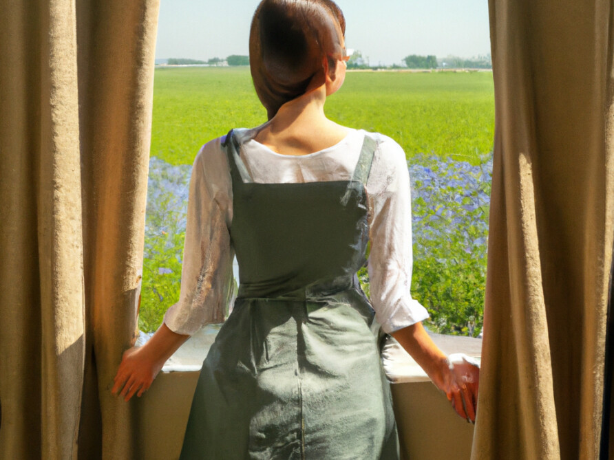 Biobased gordijnen uitzicht plasticvrij zonder tekst