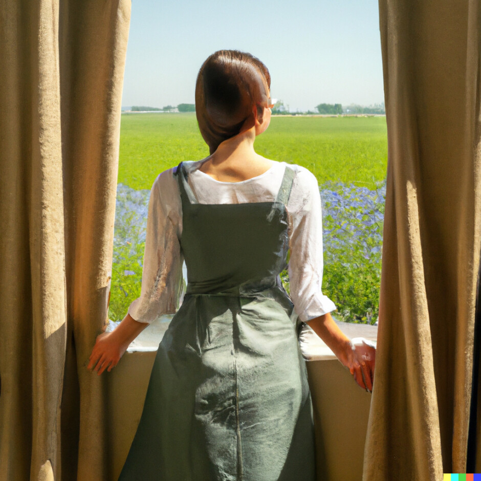 Biobased gordijnen uitzicht plasticvrij zonder tekst